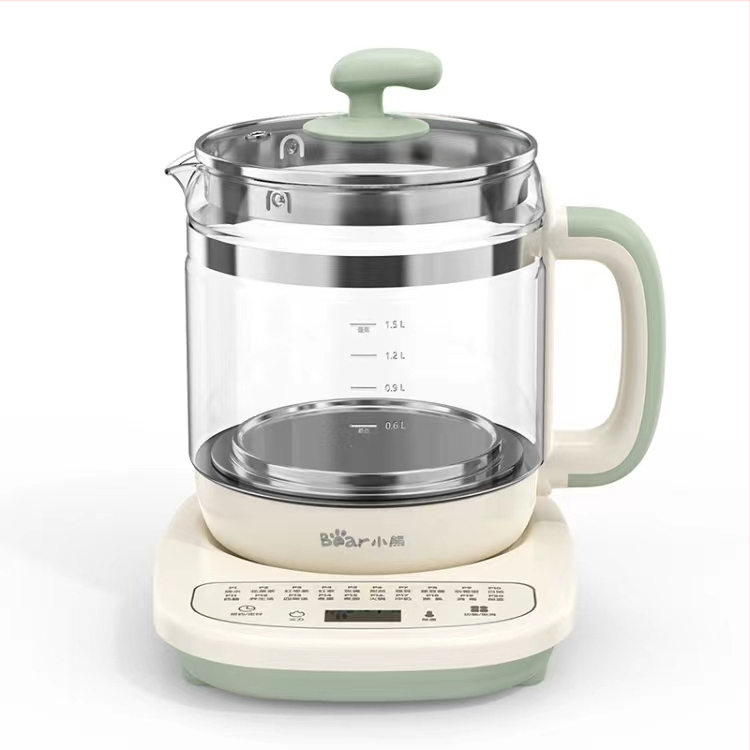 Bear Health Pot Ηλεκτρικό Κανάκι Νερού με Γυάλινο Σώμα, 220V, 600W, Ψηφιακός Θερμοστάτης Αφής, Για 2-3 Άτομα