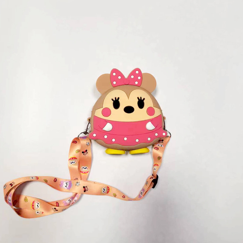 Παιδική τσάντα σιλικόνης με χαριτωμένα ζωάκια σε καρτούν — unisex, με έναν ιμάντα, καθημερινή χρήση