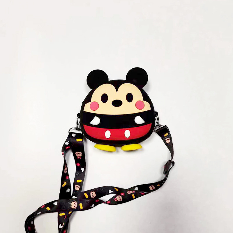 Παιδική τσάντα σιλικόνης με χαριτωμένα ζωάκια σε καρτούν — unisex, με έναν ιμάντα, καθημερινή χρήση