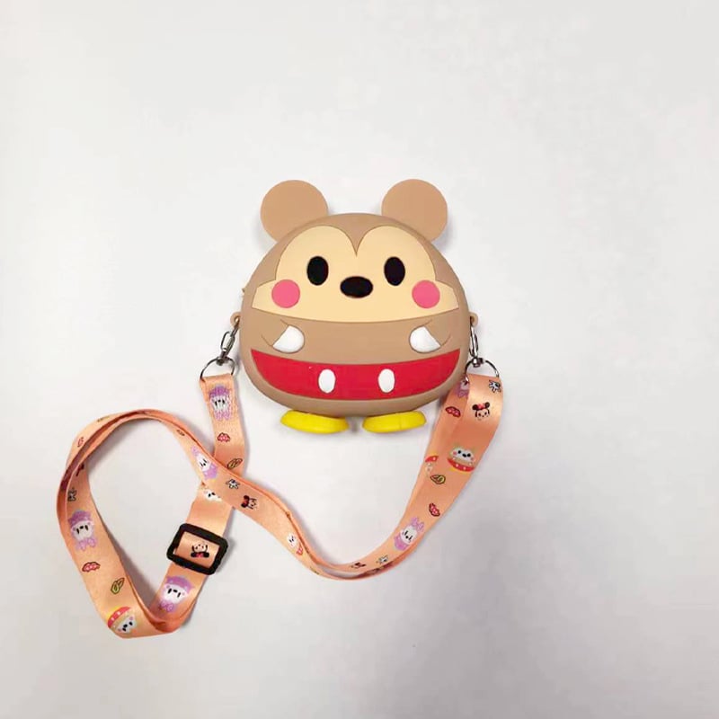 Παιδική τσάντα σιλικόνης με χαριτωμένα ζωάκια σε καρτούν — unisex, με έναν ιμάντα, καθημερινή χρήση