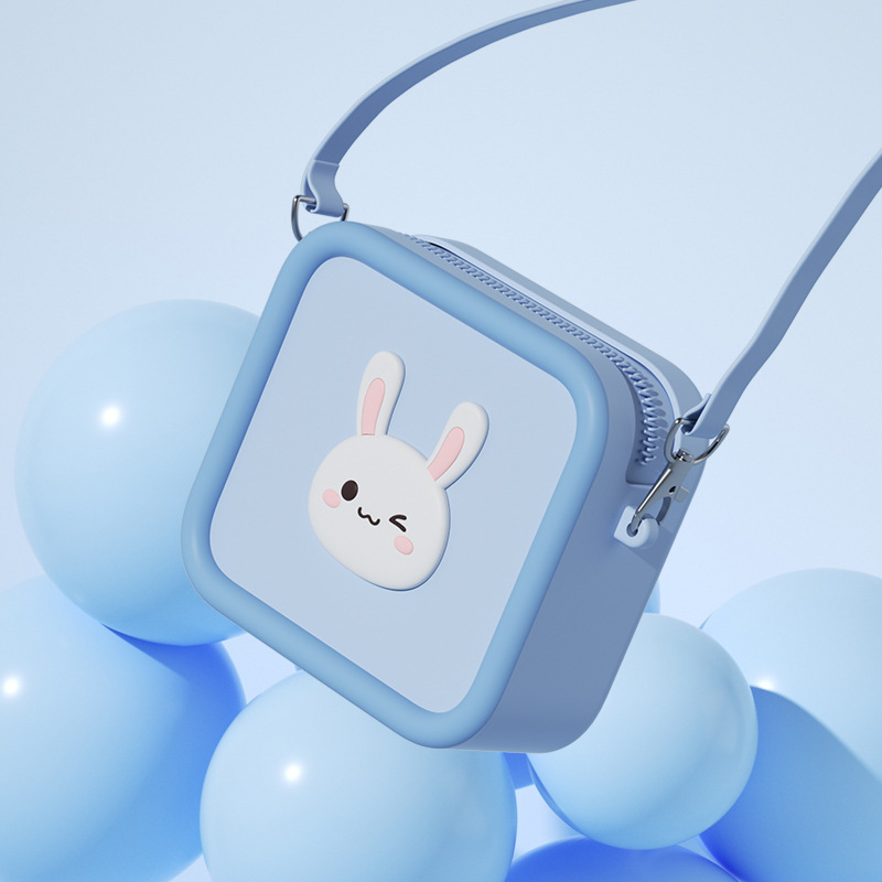 Детска чанта за през рамо с карикатурен дизайн – силиконова, унисекс, за детска градина, устойчива на износване, за ежедневна употреба