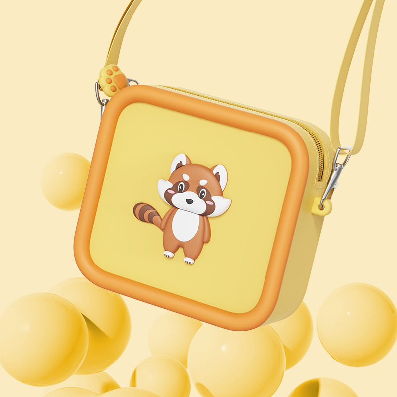 Детска чанта за през рамо с карикатурен дизайн – силиконова, унисекс, за детска градина, устойчива на износване, за ежедневна употреба