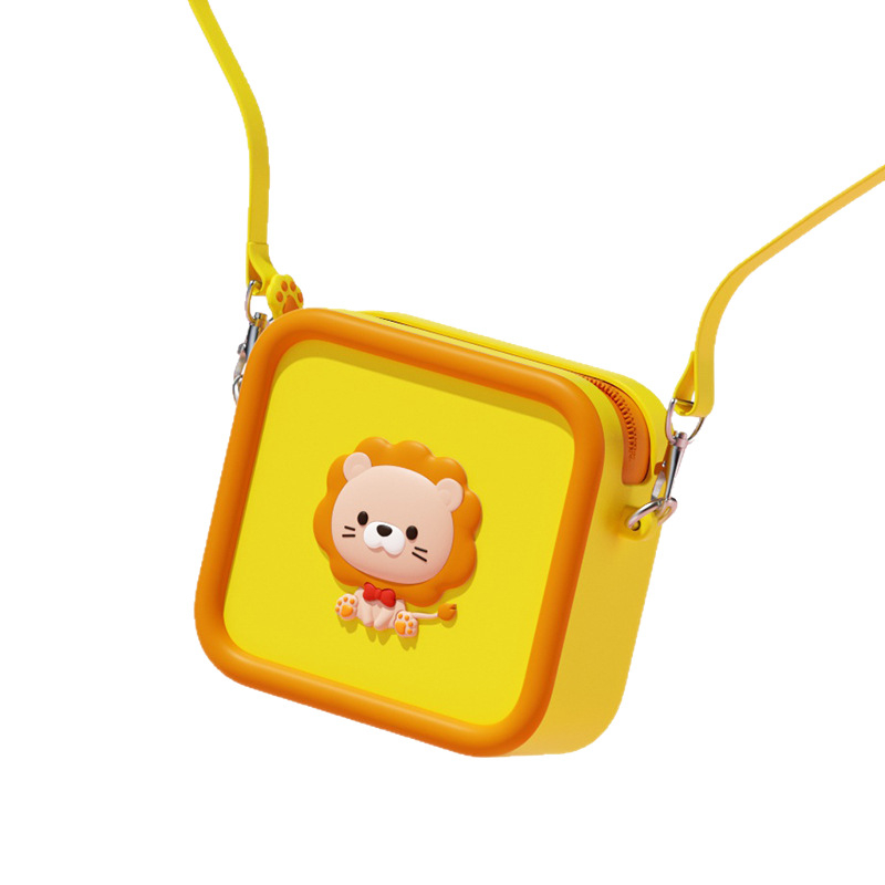 Детска чанта за през рамо с карикатурен дизайн – силиконова, унисекс, за детска градина, устойчива на износване, за ежедневна употреба