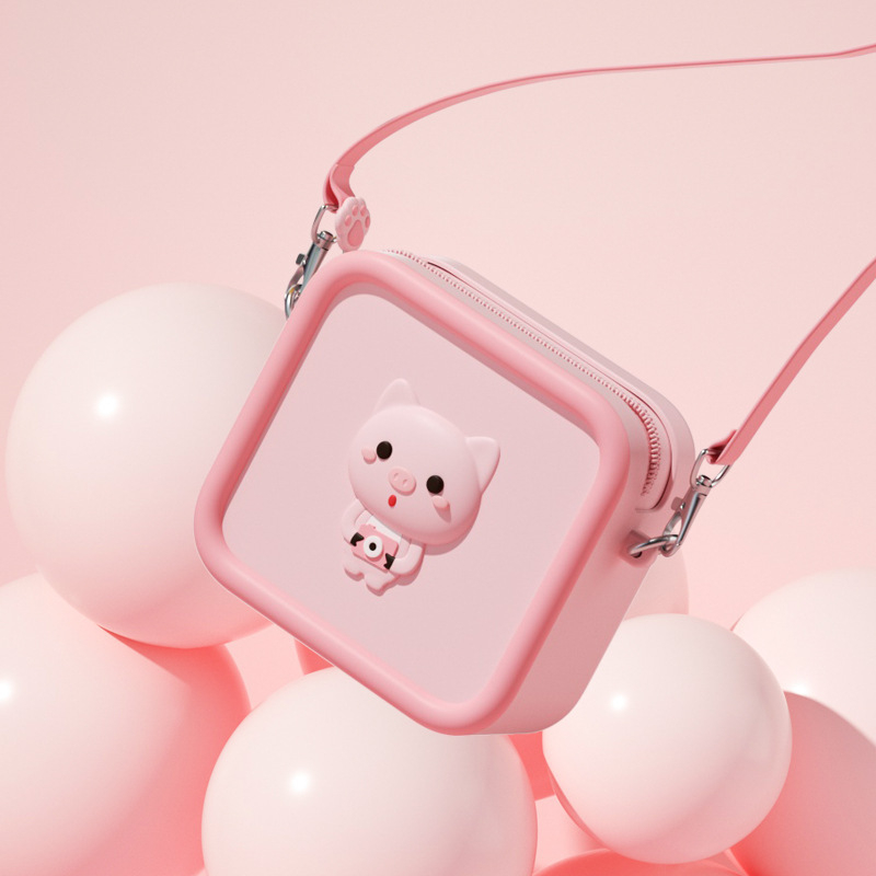 Детска чанта за през рамо с карикатурен дизайн – силиконова, унисекс, за детска градина, устойчива на износване, за ежедневна употреба