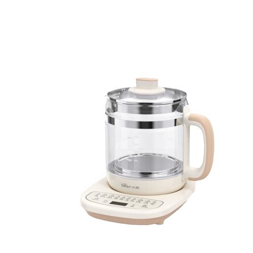 Little Bear YSH-D15T6 ceainic electric pentru sănătate cu filtru, 1.5L, 220V, 500–1000W, corp din sticlă borosilicatat, termostat digital, control mecanic