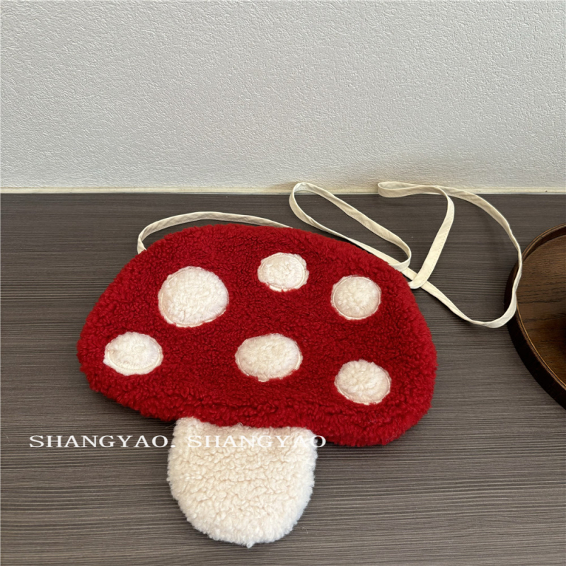 Detská taška cez plece v tvare huby, unisex, crossbody, pre žiakov základnej školy, jeseň-zima 2025