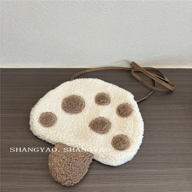 Detská taška cez plece v tvare huby, unisex, crossbody, pre žiakov základnej školy, jeseň-zima 2025