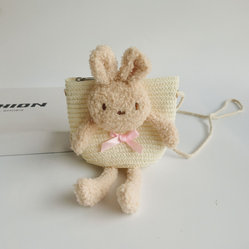 Detská taška cez rameno z trstiny – vzor zvieraťa, priedušná a rozširujúca sa, unisex pre predškolák, roztomilý detský organizér