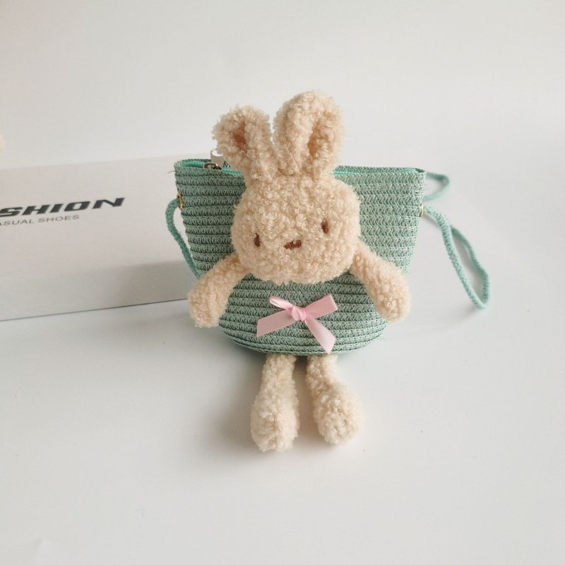 Detská taška cez rameno z trstiny – vzor zvieraťa, priedušná a rozširujúca sa, unisex pre predškolák, roztomilý detský organizér