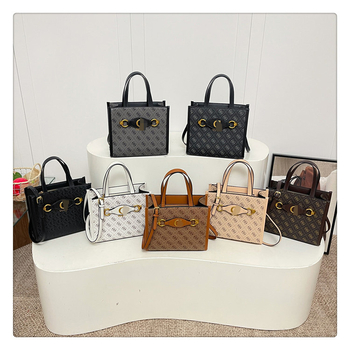 PU kožna Tote torba, horizontalni kvadratni oblik, zatvaranje na zip, džep za mobitel