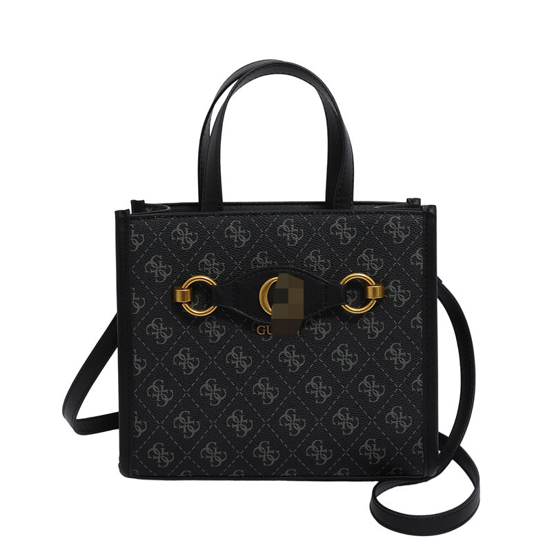 PU kožna Tote torba, horizontalni kvadratni oblik, zatvaranje na zip, džep za mobitel