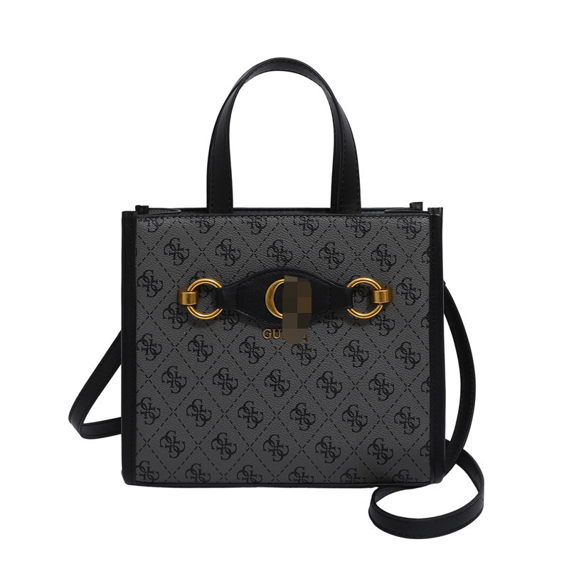 PU kožna Tote torba, horizontalni kvadratni oblik, zatvaranje na zip, džep za mobitel