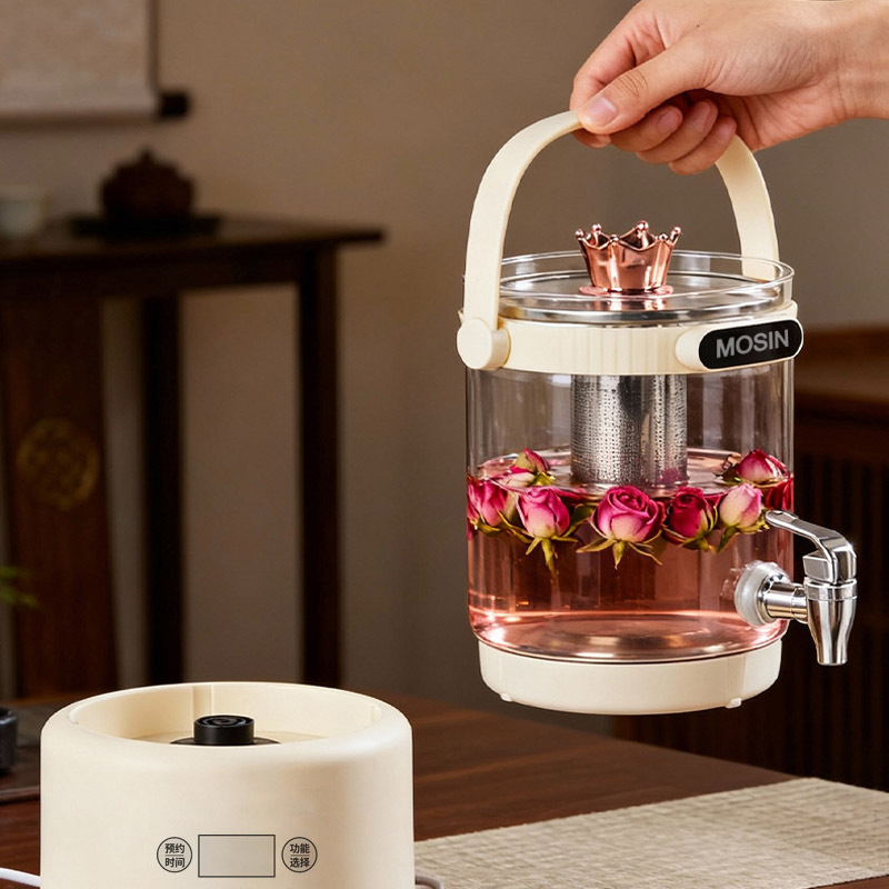 Zdrava lonac za čaj 2–3L s borosilikatnim staklom, 800W pri 220V, dodirno upravljanje