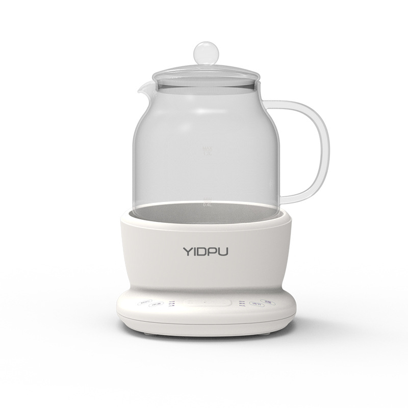 Yidepu Oală de Sănătate din Sticlă Integrală pentru Fierbere și Infuzare de Ceai, Ceainic Multifuncțional pentru Birou, cu Control Tactil și Reglare a Temperaturii