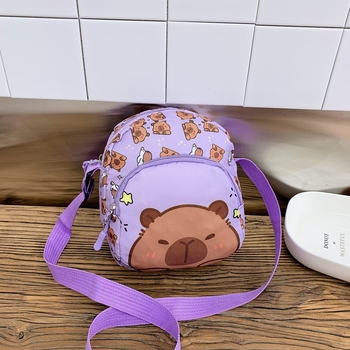 Detská ramenná taška s karikatúrnym vzorom, nylonový materiál, priedušná, na denné použitie v škôke