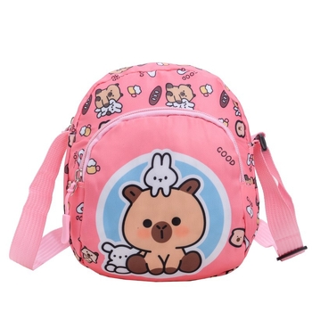 Detská ramenná taška s karikatúrnym vzorom, nylonový materiál, priedušná, na denné použitie v škôke