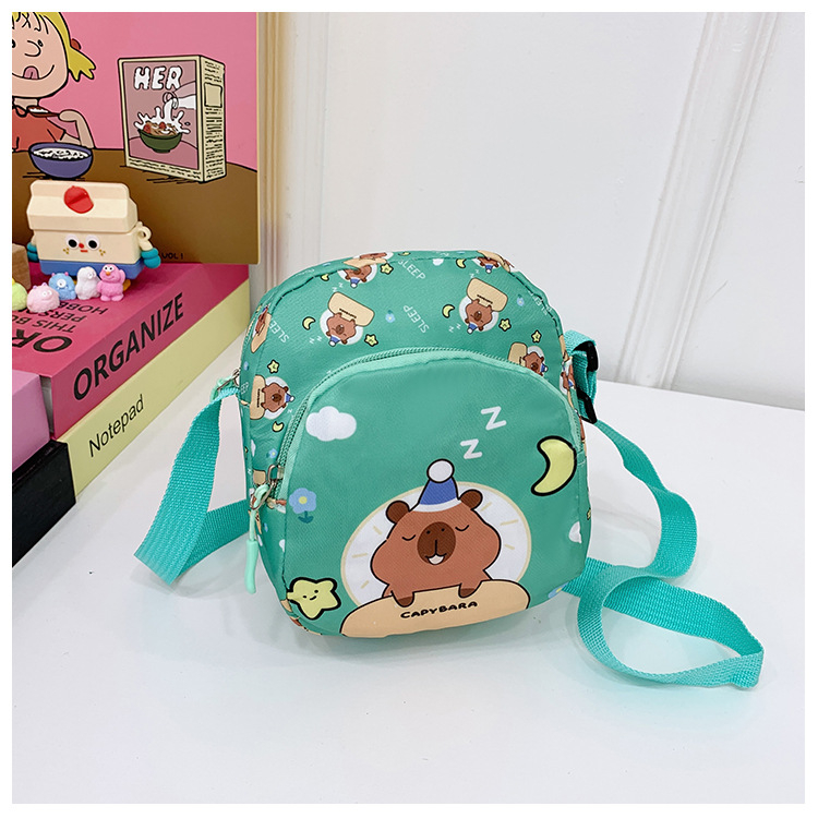 Detská ramenná taška s karikatúrnym vzorom, nylonový materiál, priedušná, na denné použitie v škôke