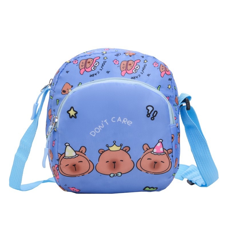 Detská ramenná taška s karikatúrnym vzorom, nylonový materiál, priedušná, na denné použitie v škôke