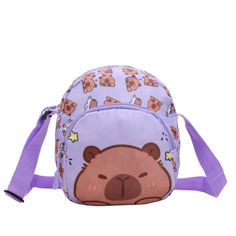 Detská ramenná taška s karikatúrnym vzorom, nylonový materiál, priedušná, na denné použitie v škôke