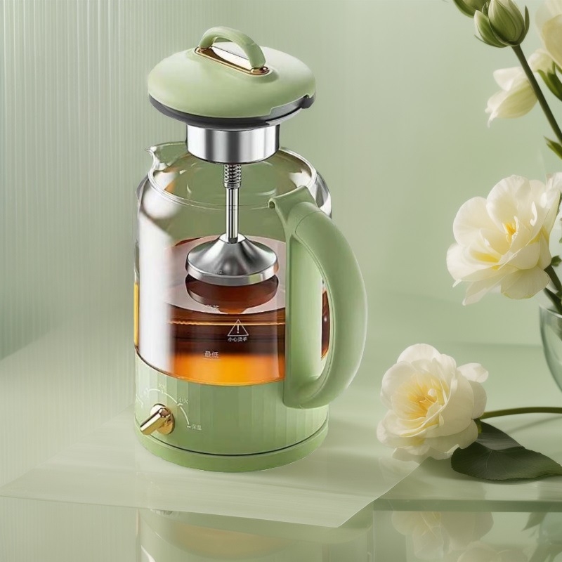 Cajnik za zdravlje s filtrima, tijelo od visokog borosilikatnog stakla, model DSYSH-9901, kapacitet 1–1,5 L, napon 220 V / snaga 500–1000 W, elektronički termostat