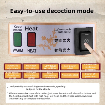 Dekocijski lonac za bilje, model HNS-40, keramičko kućište, kapacitet 4 L+, napajanje 220 V, snaga 450 W