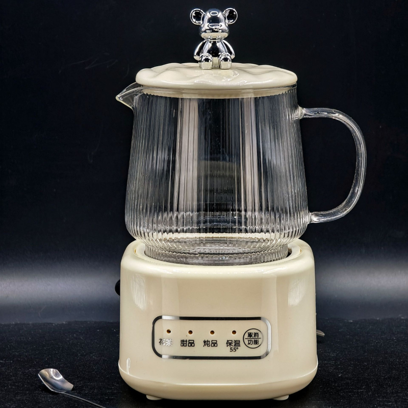 Potpuno automatski čajnik za zdravlje sa staklenim tijelom, kapacitet 1 L ili manje, 220 V, 360 W, dodirno upravljanje i tajmer