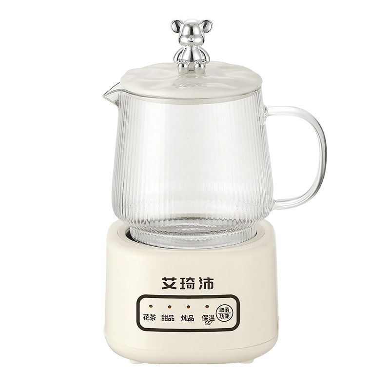 Potpuno automatski čajnik za zdravlje sa staklenim tijelom, kapacitet 1 L ili manje, 220 V, 360 W, dodirno upravljanje i tajmer