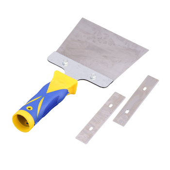 Cuțit pentru chit cu mâner din plastic, lamă plată pentru îndepărtarea vopselei și a adezivului pe plăci ceramice