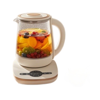 Pot sănătate din sticlă pentru ceai, capacitate 1.8 L, corp din sticlă borosilicat, 800W, 220V, control prin atingere