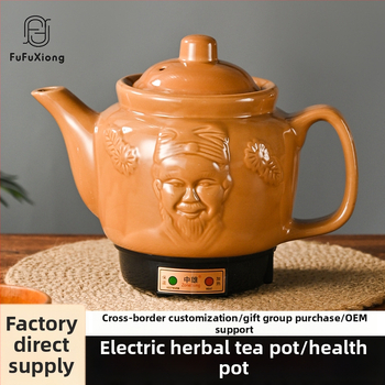 FUFUXIONG Ffx-105 Električni dekocijski lonac za tradicionalnu kinesku medicinu, tijelo od ljubičaste pijeska, keramički unutarnji spremnik, 2–3 L, 220 V, 300–350 W