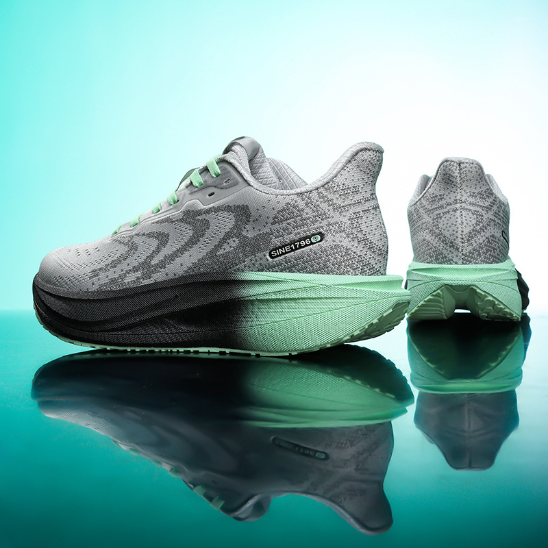 Uniszex Fly Knit hálós felsőrészű sportcipő – könnyű, lélegző, kopásálló, gumitalp, fűzővel