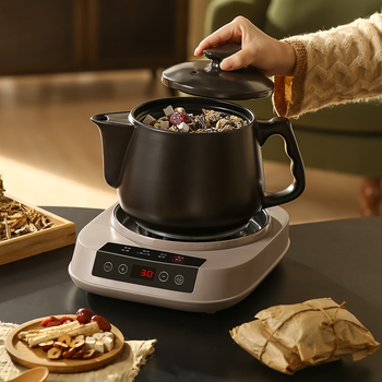 Oală de decoct cu corp ceramic, model G3L, capacitate 3-4 L, 220V, 500W, control tactil