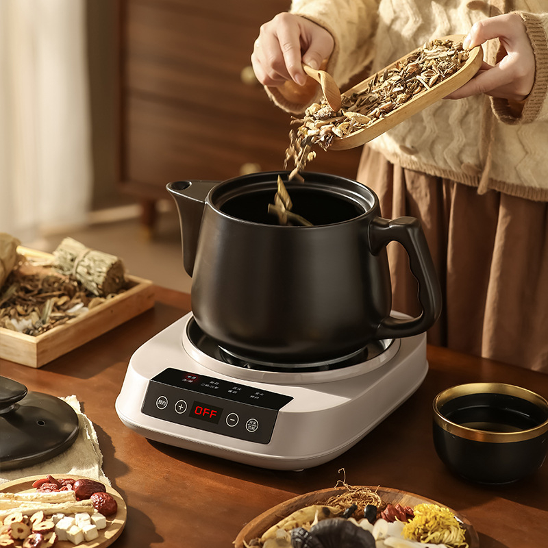 Oală de decoct cu corp ceramic, model G3L, capacitate 3-4 L, 220V, 500W, control tactil