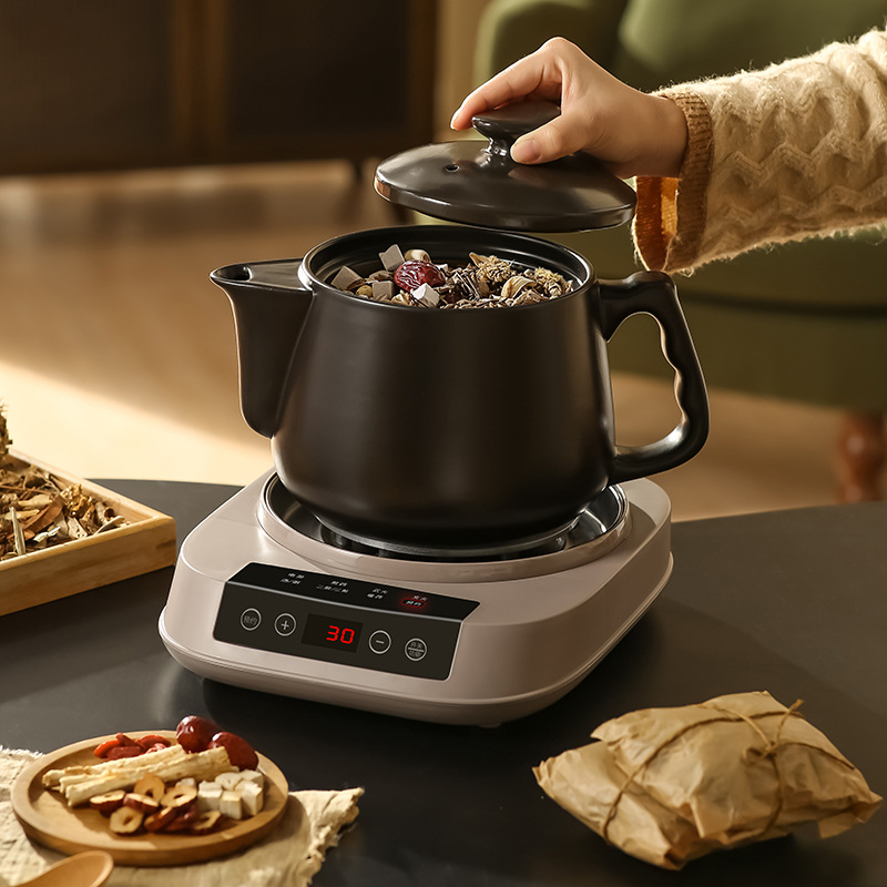 Oală de decoct cu corp ceramic, model G3L, capacitate 3-4 L, 220V, 500W, control tactil