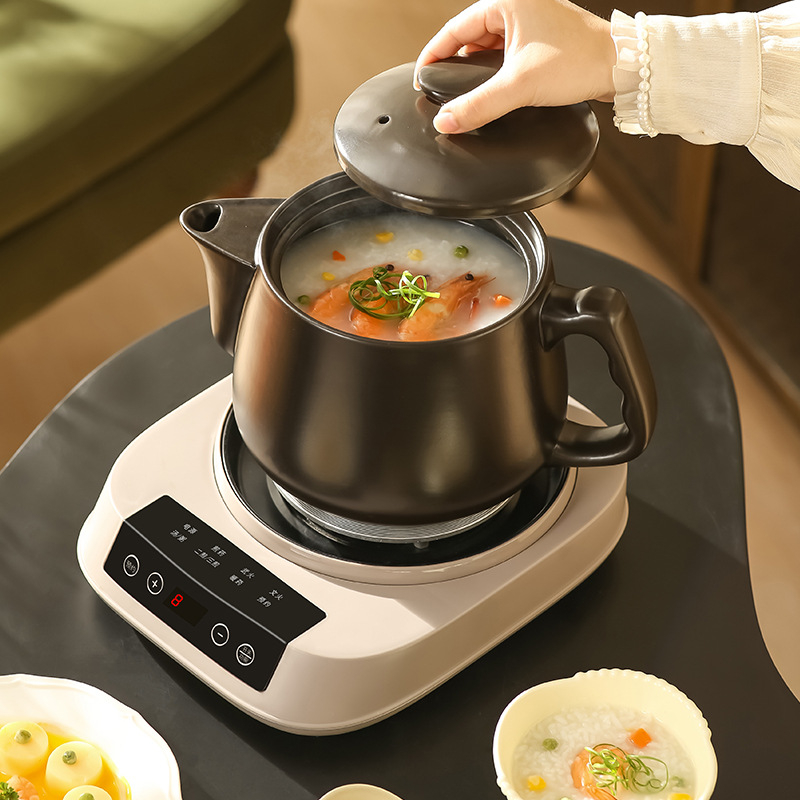 Oală de decoct cu corp ceramic, model G3L, capacitate 3-4 L, 220V, 500W, control tactil