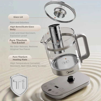 Midea Termopot MK-YS18P305, kompaktan za jednu osobu, ured i dom, višenamjenski čajnik s konstantnom temperaturom