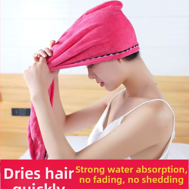 Hair Towel Bath Cap 02 | Mäkké absorbčné chemické vlákno; 150D vlákna; Cut Pile tkanie; hmotnosť 80–99 g; vlastné spracovanie
