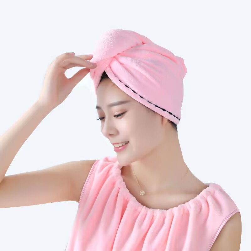 Πετσέτα μαλλιών Bath Cap 02 | Μαλακό απορροφητικό ύφασμα από συνθετικές ίνες, 150D νήματα, Cut Pile ύφανση, 80–99 g, εξατομικευμένη επεξεργασία