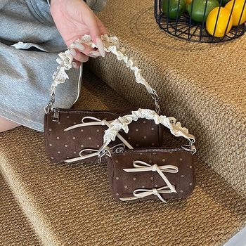 Haonna Παιδική καμβά bucket τσάντα – πουά μοτίβο, crossbody, παιδικό και γλυκό στυλ