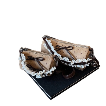 Haonna Παιδική καμβά bucket τσάντα – πουά μοτίβο, crossbody, παιδικό και γλυκό στυλ