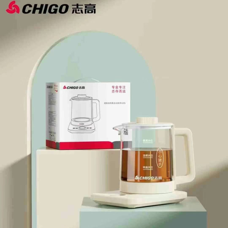 Egészség teáskanna üveges kivitelben, teljesen automata, digitális termosztáttal, 1,5–2 L, 220 V, 500–1000 W, modell YSH002, virágtea készítésére és főzethez