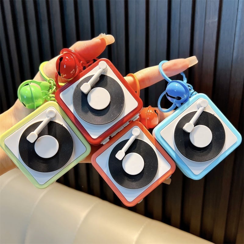 Μίνι καταγραφέας φωνής – κλειδοθήκη, ρετρό εγγράψιμος δίσκος βινυλίου, πλαστικό υλικό, προσωπικό δώρο