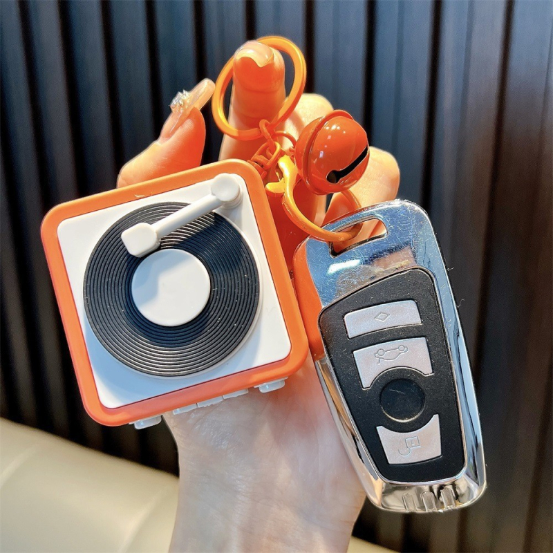 Μίνι καταγραφέας φωνής – κλειδοθήκη, ρετρό εγγράψιμος δίσκος βινυλίου, πλαστικό υλικό, προσωπικό δώρο