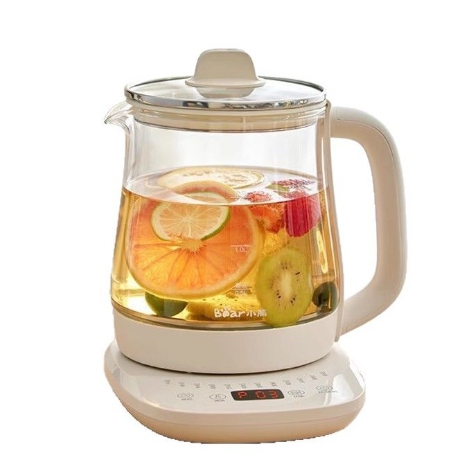 Bear Health Pot YSH-J15Z7 elektromos teáskanna állandó hőmérséklettel, 1,5 L, 220V, 500–1000W, üvegtest