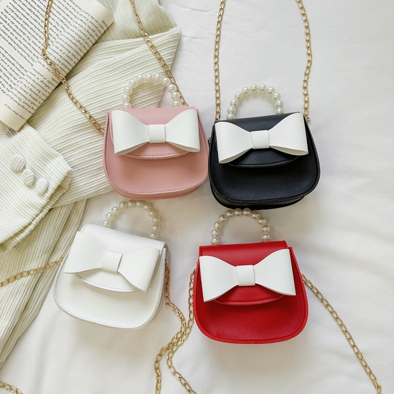 Geantă de umăr PU pentru fetițe, pentru grădiniță — rezistentă la uzură, căptușeală din poliester, model monocrom, toamna 2024