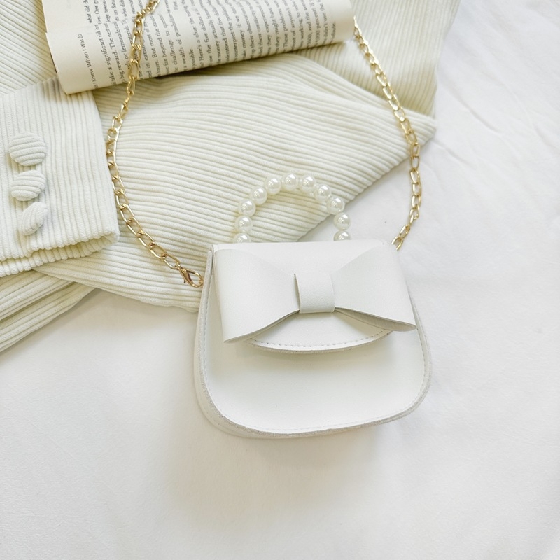 Geantă de umăr PU pentru fetițe, pentru grădiniță — rezistentă la uzură, căptușeală din poliester, model monocrom, toamna 2024