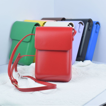 Huaxu PU telefon táska keresztpántos, városi egyszerű stílus, vízszintes négyszögletes forma, záras nyitás