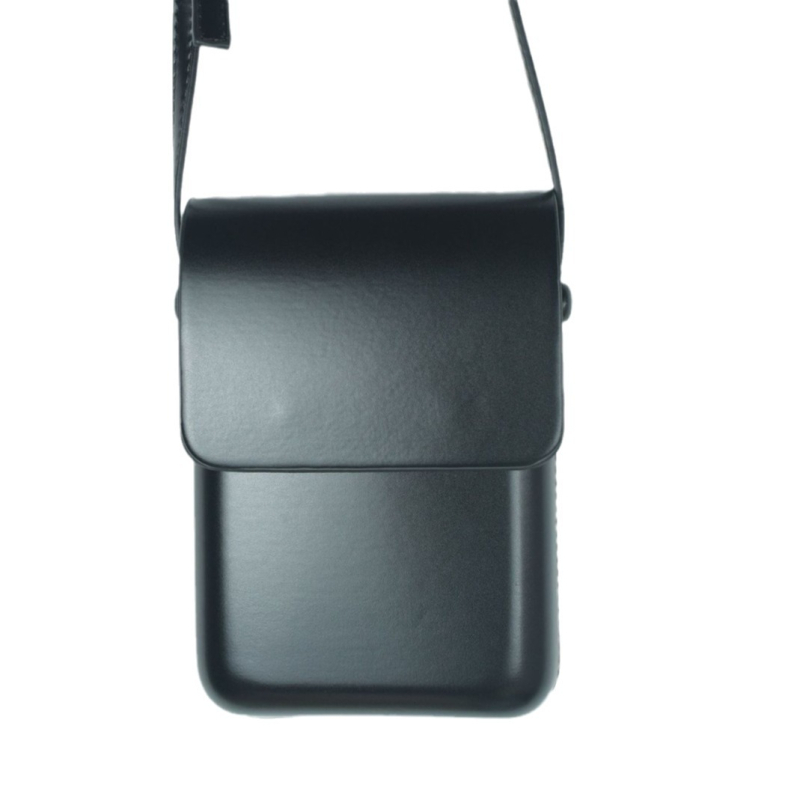 Huaxu PU telefon táska keresztpántos, városi egyszerű stílus, vízszintes négyszögletes forma, záras nyitás