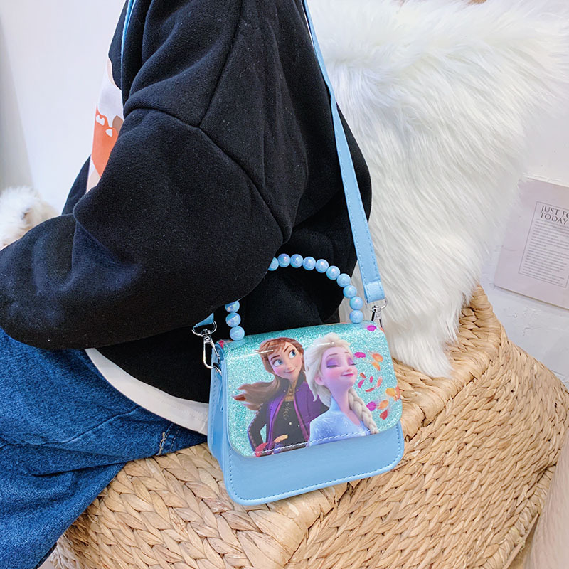 Τσάντα πριγκίπισσας από PU δέρμα με σχέδιο καρτούν, αναπνεύσιμος σχεδιασμός, επένδυση πολυεστέρα, τσάντα ώμου