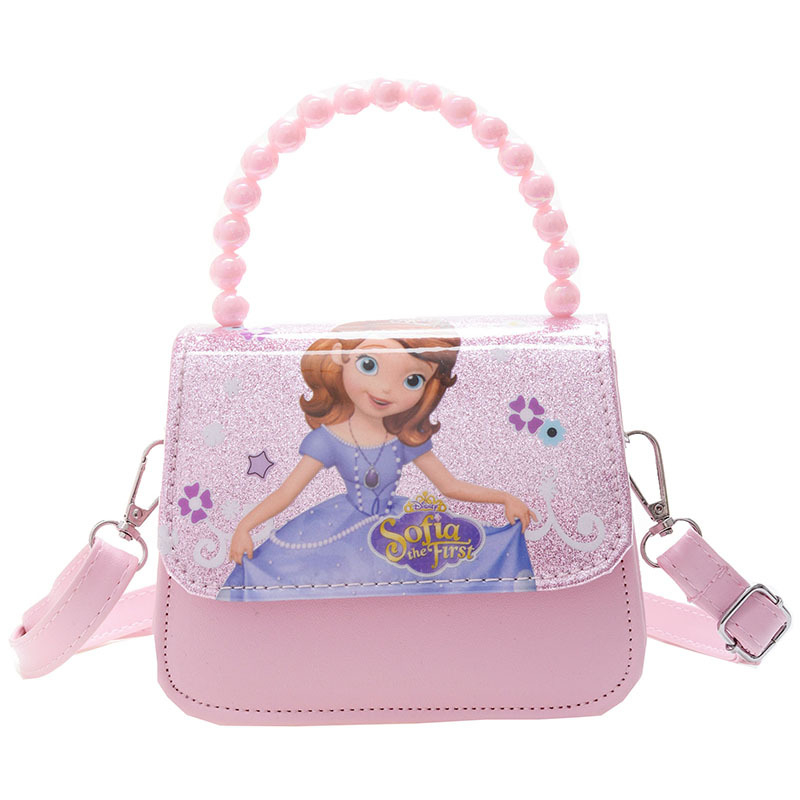 Τσάντα πριγκίπισσας από PU δέρμα με σχέδιο καρτούν, αναπνεύσιμος σχεδιασμός, επένδυση πολυεστέρα, τσάντα ώμου